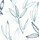  4197-27857 Kenia Blue Leaf Toss Wallpaper