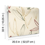 4197-27858 Kenia Multicolor Leaf Toss Wallpaper