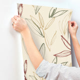 4197-27858 Kenia Multicolor Leaf Toss Wallpaper