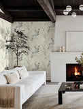  4197-27859 Kenia Neutral Leaf Toss Wallpaper