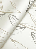  4197-27859 Kenia Neutral Leaf Toss Wallpaper