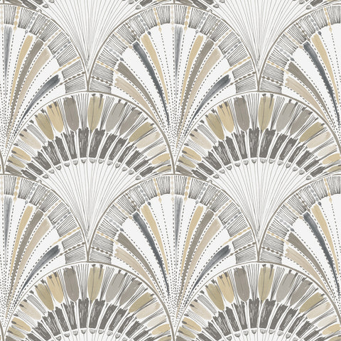  4197-27864 Myla Neutral Fanning Reeds Wallpaper