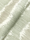  4197-27866 Wiggle Green Ikat Stripe Wallpaper