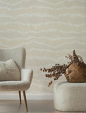 4197-27867 Wiggle Neutral Ikat Stripe Wallpaper