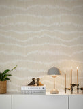 4197-27867 Wiggle Neutral Ikat Stripe Wallpaper