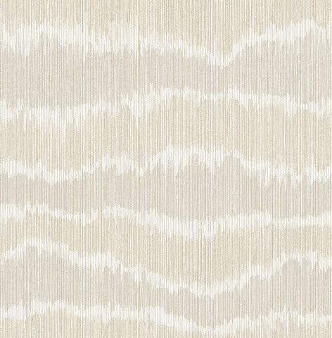 4197-27867 Wiggle Neutral Ikat Stripe Wallpaper