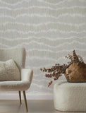 4197-27868 Wiggle Grey Ikat Stripe Wallpaper