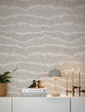 4197-27868 Wiggle Grey Ikat Stripe Wallpaper