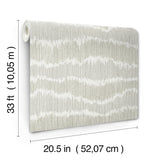 4197-27868 Wiggle Grey Ikat Stripe Wallpaper
