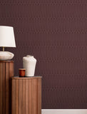 4197-27870 Lars Merlot Retro Wave Wallpaper