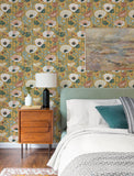 4197-27873 Mindra Mustard Floral Trail Wallpaper