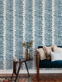 4197-27876 Lumis Blue Fern Stripe Wallpaper