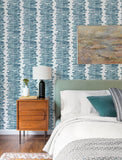 4197-27876 Lumis Blue Fern Stripe Wallpaper