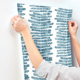 4197-27876 Lumis Blue Fern Stripe Wallpaper