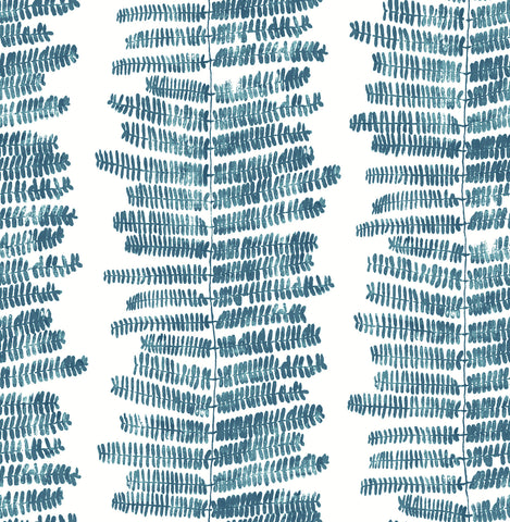 4197-27876 Lumis Blue Fern Stripe Wallpaper