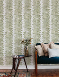  4197-27877 Lumis Green Fern Stripe Wallpaper