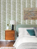  4197-27877 Lumis Green Fern Stripe Wallpaper