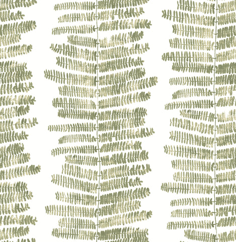  4197-27877 Lumis Green Fern Stripe Wallpaper