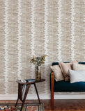  4197-27878 Lumis Taupe Fern Stripe Wallpaper