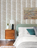  4197-27878 Lumis Taupe Fern Stripe Wallpaper