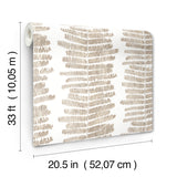  4197-27878 Lumis Taupe Fern Stripe Wallpaper