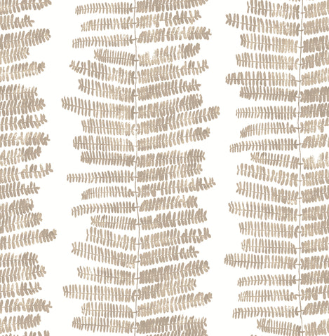  4197-27878 Lumis Taupe Fern Stripe Wallpaper