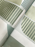 4197-27881 Otto Green Abstract Geometric Wallpaper