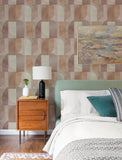 4197-27882 Otto Raspberry Abstract Geometric Wallpaper