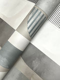 4197-27883 Otto Slate Abstract Geometric Wallpaper