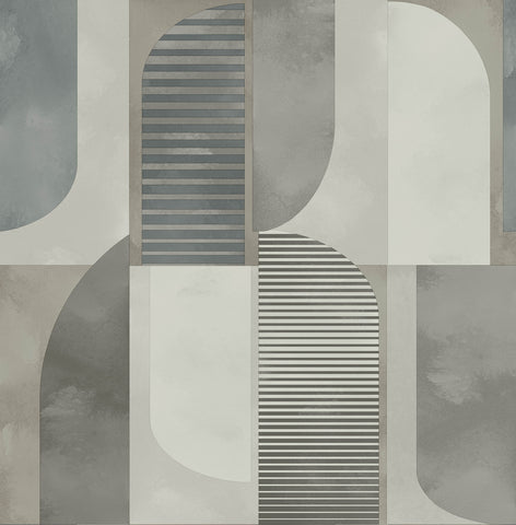 4197-27883 Otto Slate Abstract Geometric Wallpaper
