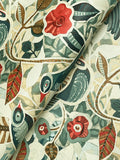 4197-27884 Manette Turquoise Birds in the Bush Wallpaper