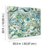 4197-27885 Manette Green Birds in the Bush Wallpaper