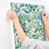 4197-27885 Manette Green Birds in the Bush Wallpaper