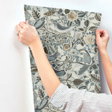  4197-27886 Manette Slate Birds in the Bush Wallpaper