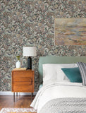 4197-27887 Manette Plum Birds in the Bush Wallpaper