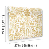 4197-83756 Anoki Yellow Scenic Woodlands Wallpaper