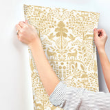 4197-83756 Anoki Yellow Scenic Woodlands Wallpaper
