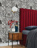 4197-83758 Anoki Black Scenic Woodlands Wallpaper