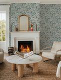 4197-83759 Wonder Teal Woodland Animals Wallpaper