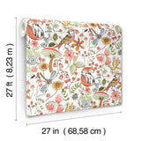  4197-83760 Wonder Orange Woodland Animals Wallpaper