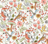  4197-83760 Wonder Orange Woodland Animals Wallpaper