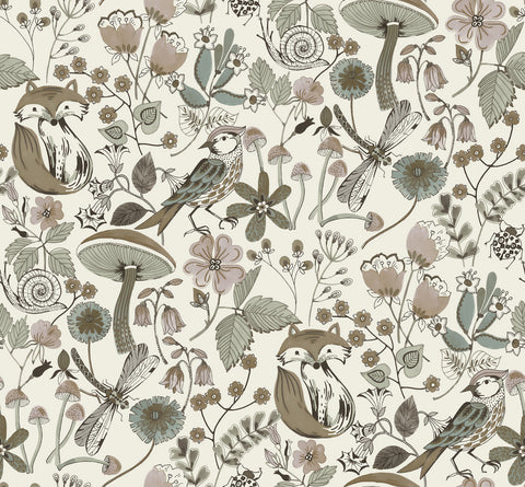  4197-83762 Wonder Chocolate Woodland Animals Wallpaper