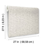 4197-84002 Layton Taupe Climbing Vines Wallpaper