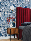 4197-84003 Anoki Blue Scenic Woodlands Wallpaper