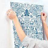 4197-84003 Anoki Blue Scenic Woodlands Wallpaper