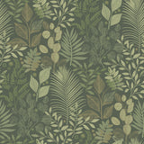 4201-20103 Ängslycka Dark Green Forest Botanicals Wallpaper