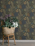  4201-20105 Ängslycka Charcoal Forest Botanicals Wallpaper