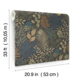  4201-20105 Ängslycka Charcoal Forest Botanicals Wallpaper