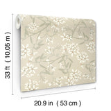 4201-20112 Paradis Beige Bouquet Toss Wallpaper