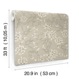 4201-20113 Paradis Grey Bouquet Toss Wallpaper